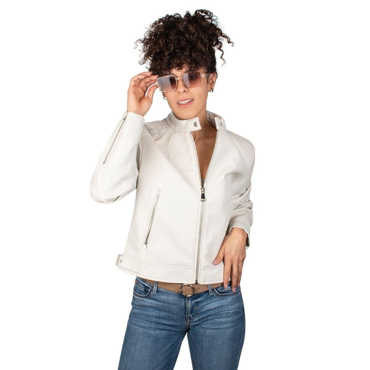 Chamarra Vinipiel Con Ajustadores De Hebilla Mujer – The Original