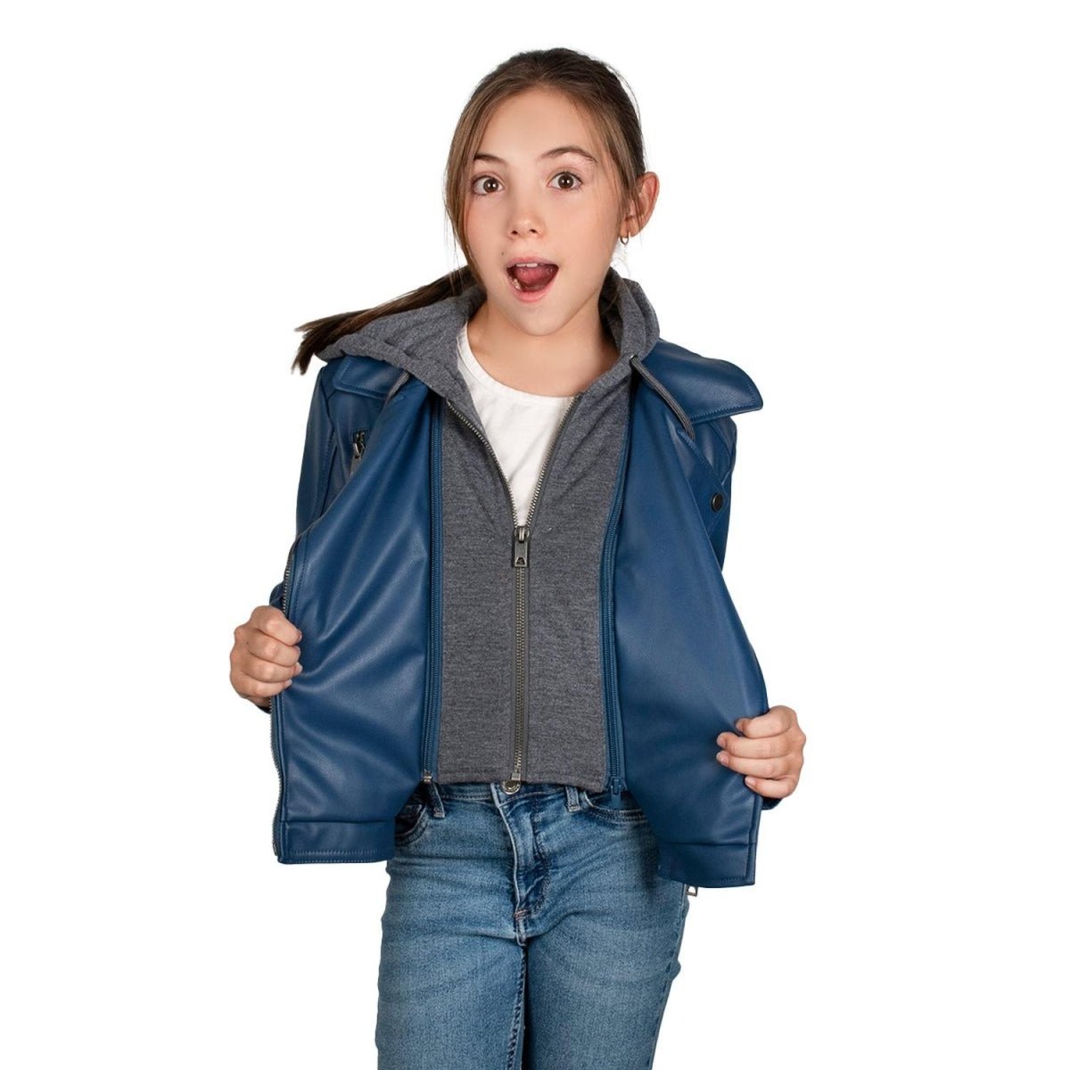 Chamarra Vinipiel Con Gorro Desmontable Niña - Greenlander