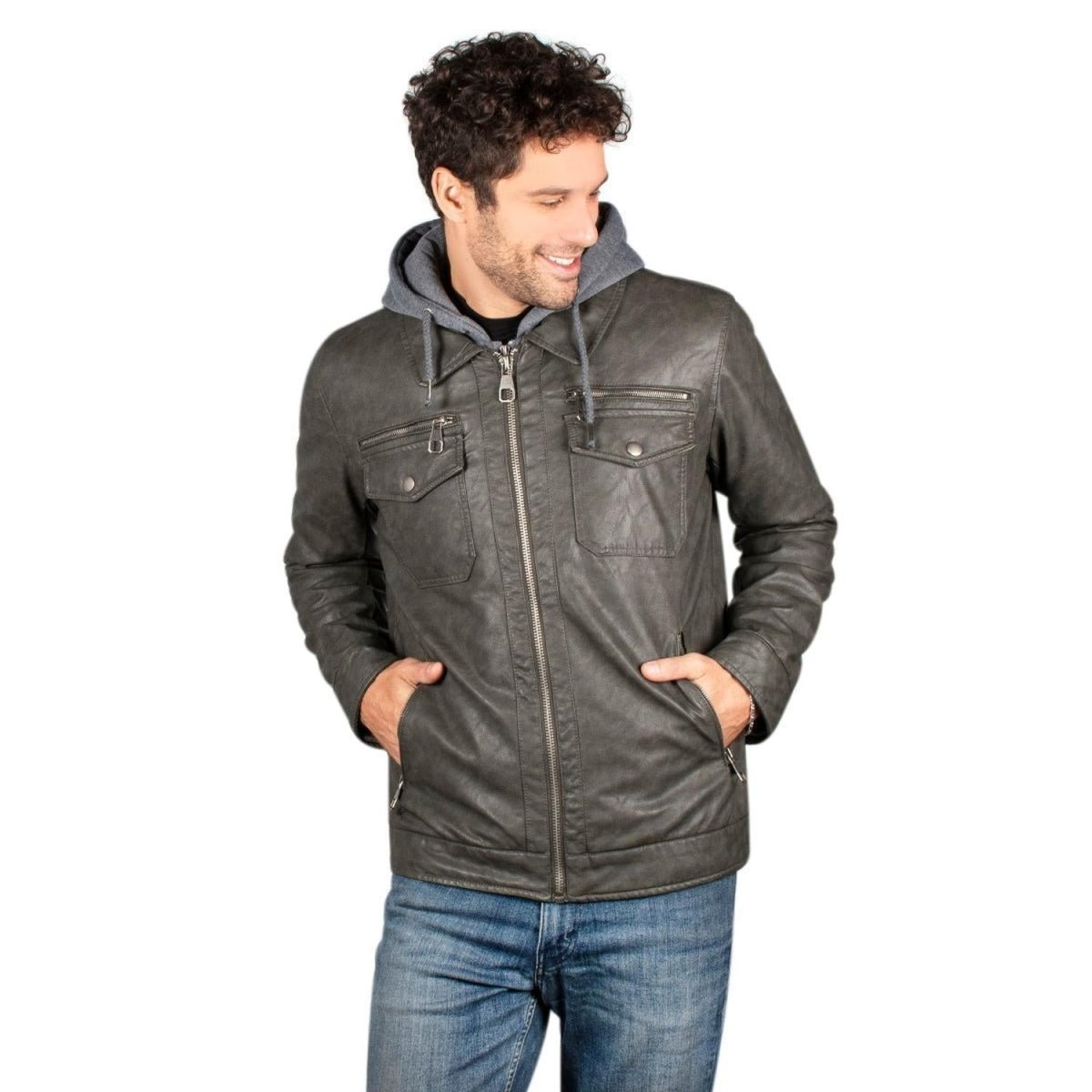 Chamarra Vinipiel Con Gorro Hombre - Greenlander