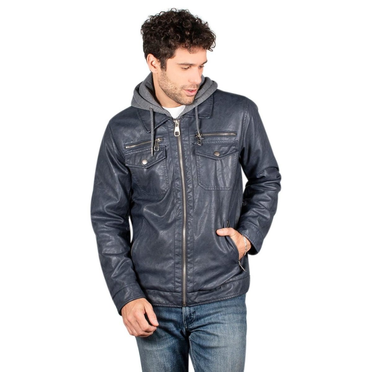 Chamarra Vinipiel Con Gorro Hombre - Greenlander