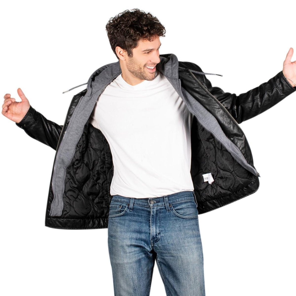 Chamarra Vinipiel Con Gorro Hombre - Greenlander