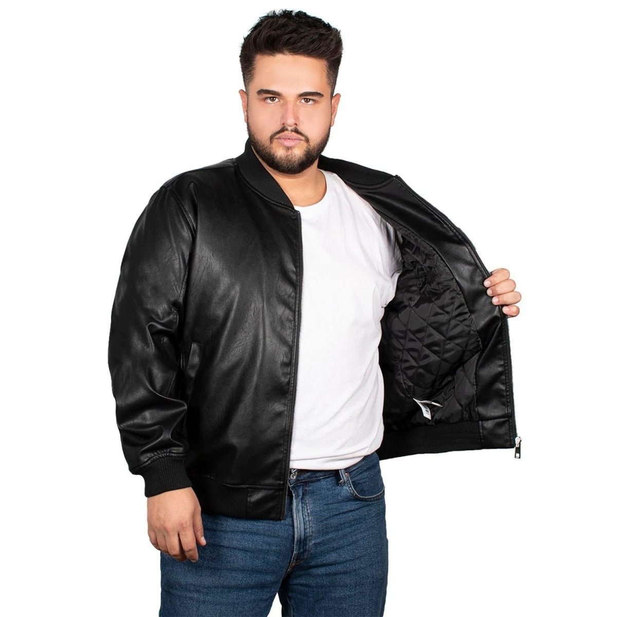 Chamarra Vinipiel Lifestyle Hombre Plus Size - Greenlander