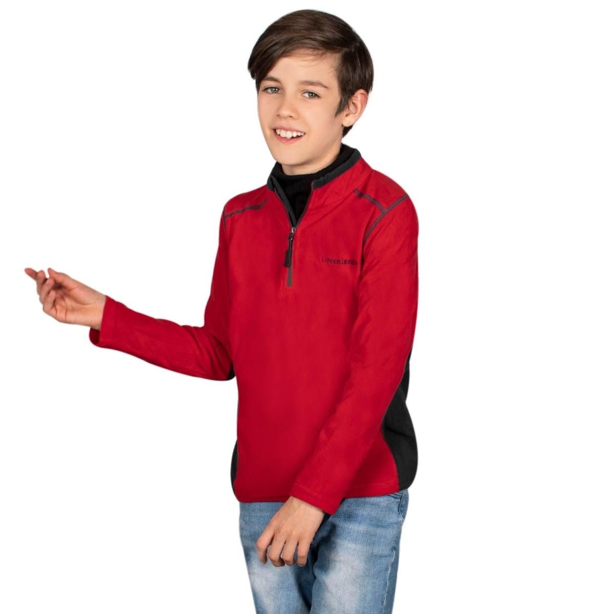 Sudadera Fleece Comfort Medio Cierre Niño - Greenlander