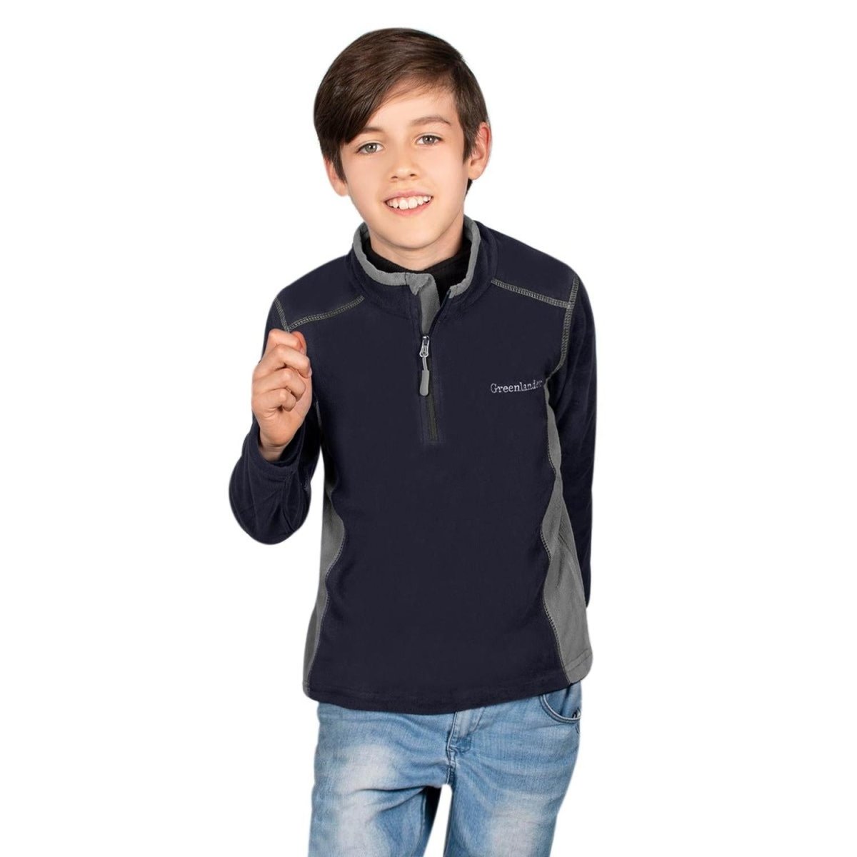 Sudadera Fleece Comfort Medio Cierre Niño - Greenlander