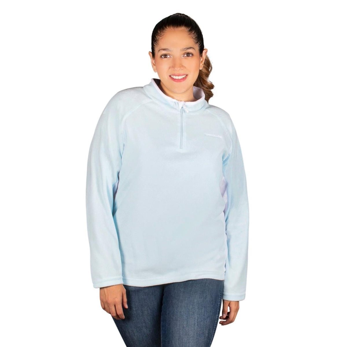 Sudadera Fleece Medio Cierre Mujer Plus Size - Greenlander
