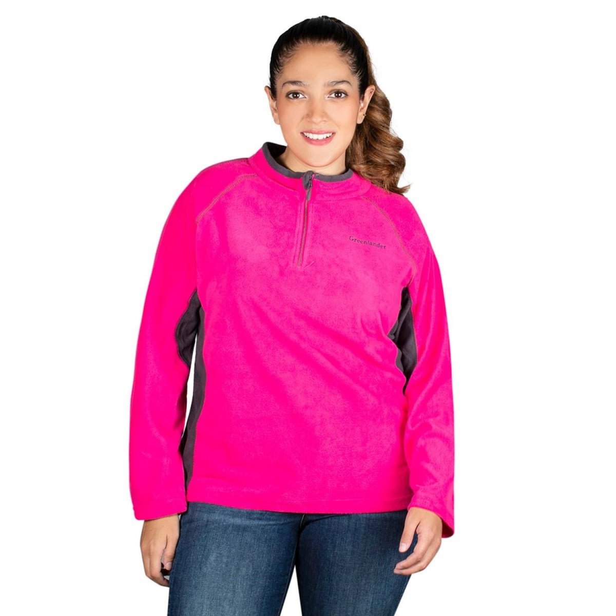 Sudadera Fleece Medio Cierre Mujer Plus Size - Greenlander