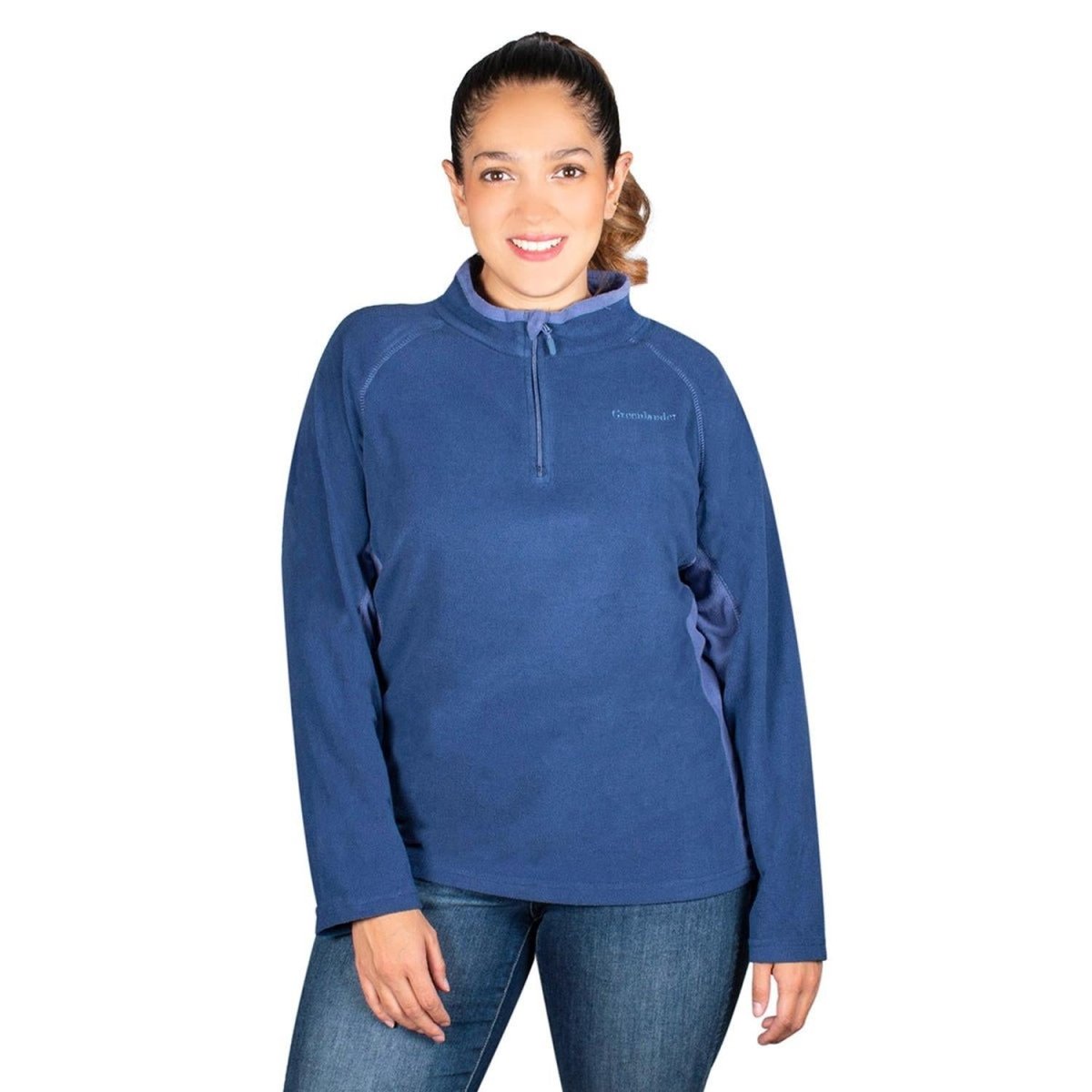 Sudadera Fleece Medio Cierre Mujer Plus Size - Greenlander