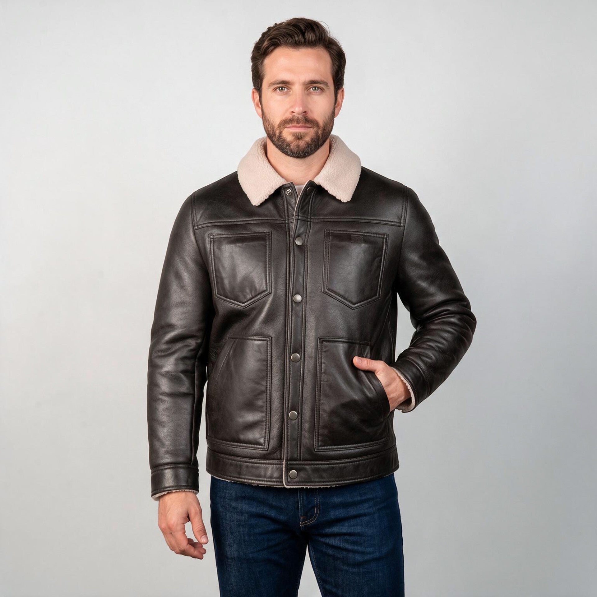 Chamarra Tipo Piel para Hombre con Forro Afelpado | Greenlander