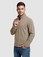Sudadera Fleece para Hombre con Medio Cierre y Cuello Alto | Greenlander