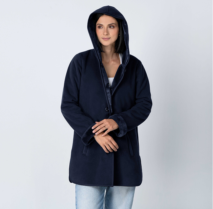 Chamarra Abrigo Fleece para Mujer con Gorro y Forro Afelpado | Greenlander