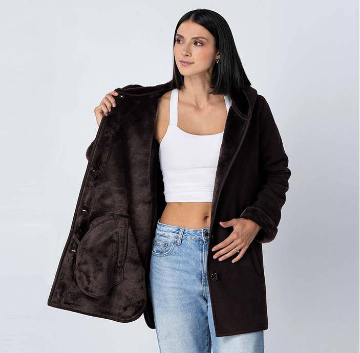 Chamarra Abrigo Fleece para Mujer con Gorro y Forro Afelpado | Greenlander
