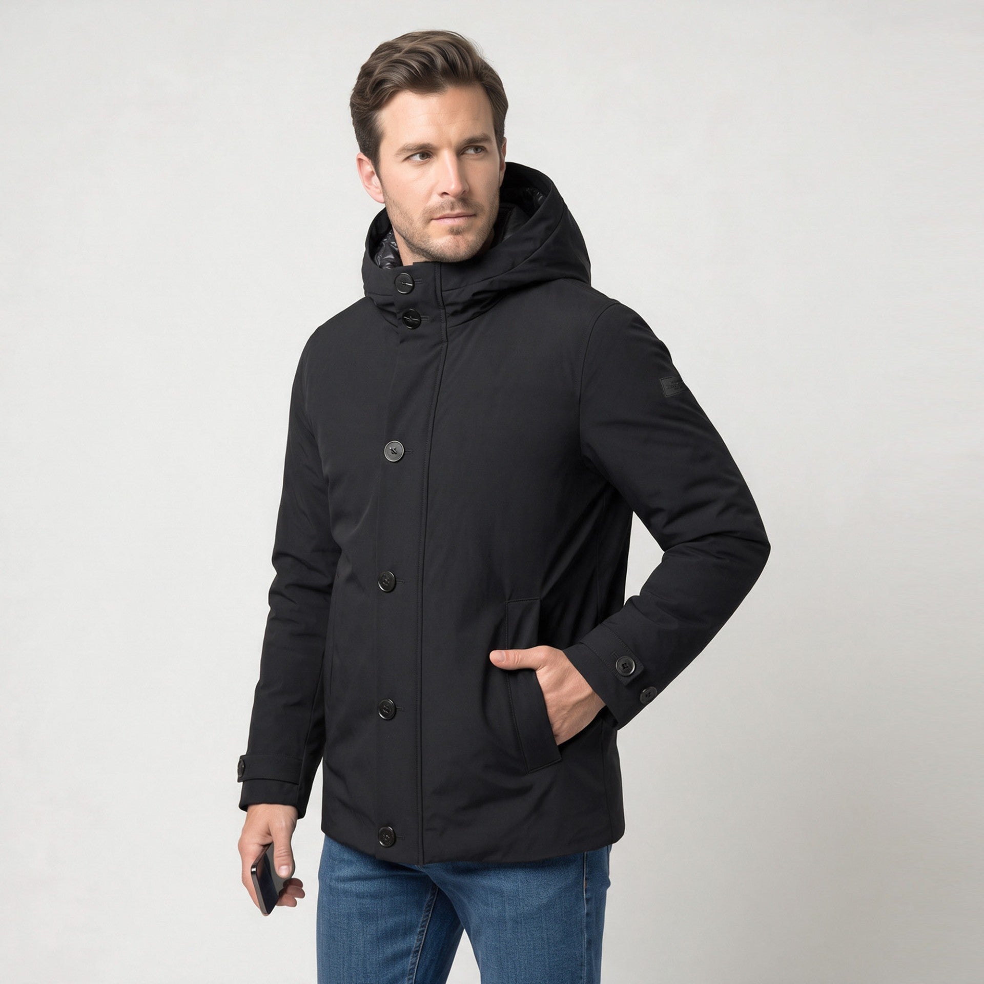 Chamarra acolchada para Hombre con Capucha y Botones | Greenlander