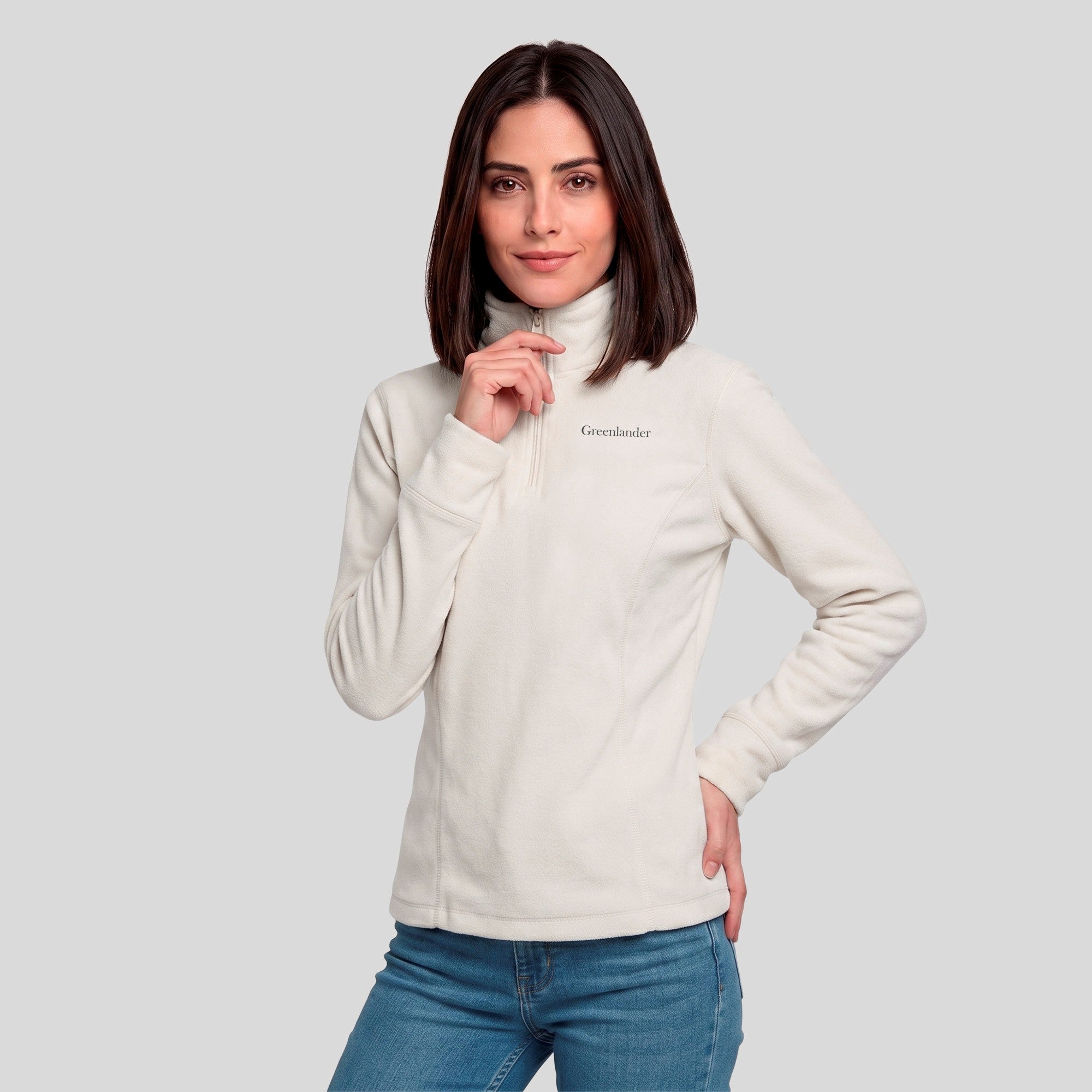 Sudadera Polar Fleece para Mujer con Cuello Alto y Medio Cierre | Greenlander