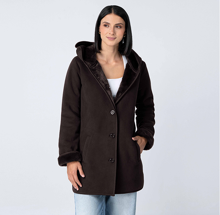 Chamarra Abrigo Fleece para Mujer con Gorro y Forro Afelpado | Greenlander