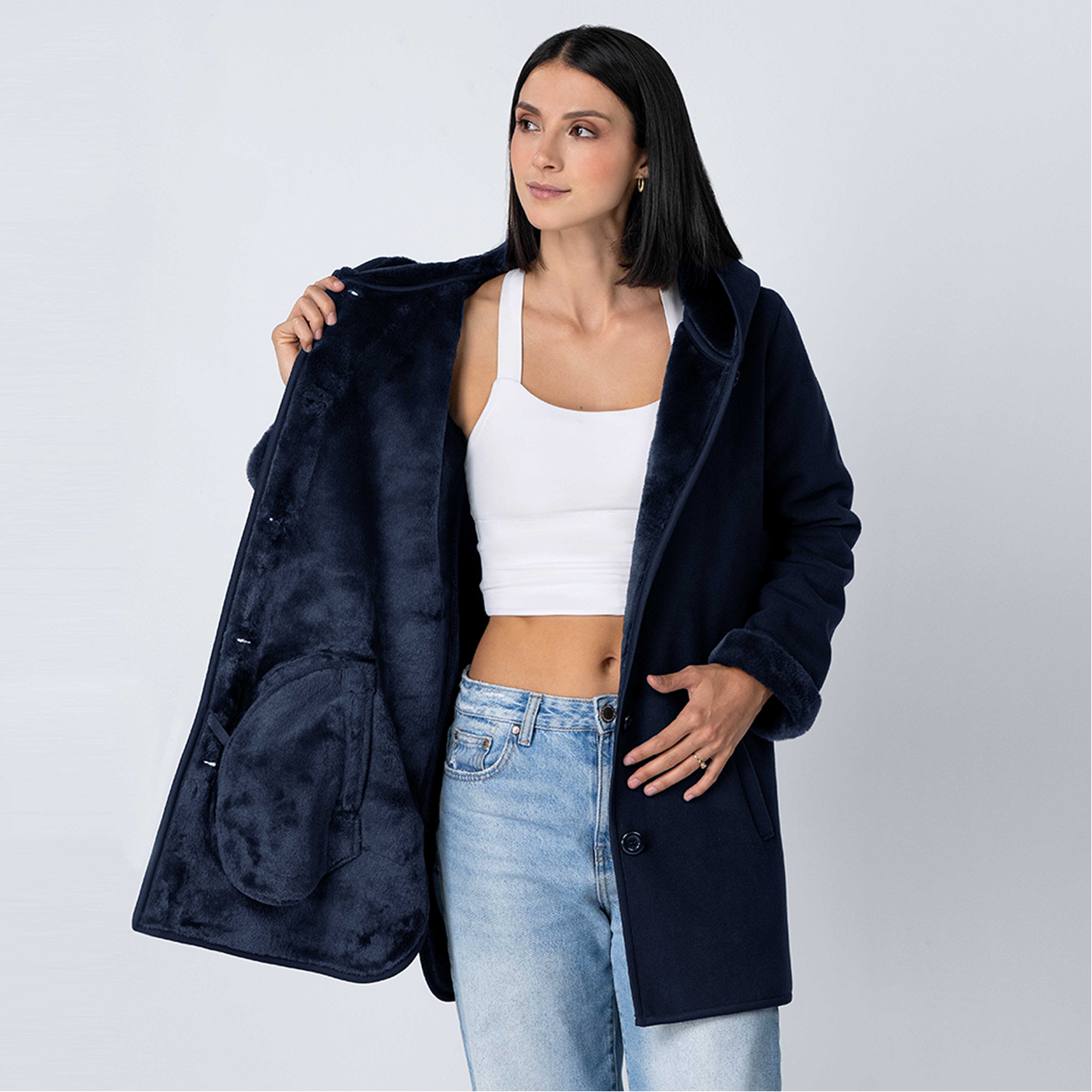 Chamarra Abrigo Fleece para Mujer con Gorro y Forro Afelpado | Greenlander