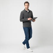 Sudadera Fleece para Hombre Manga Larga con Cuello Polo | Greenlander