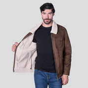 Chamarra de Gamuza para Hombre con Forro de Borrega | Greenlander