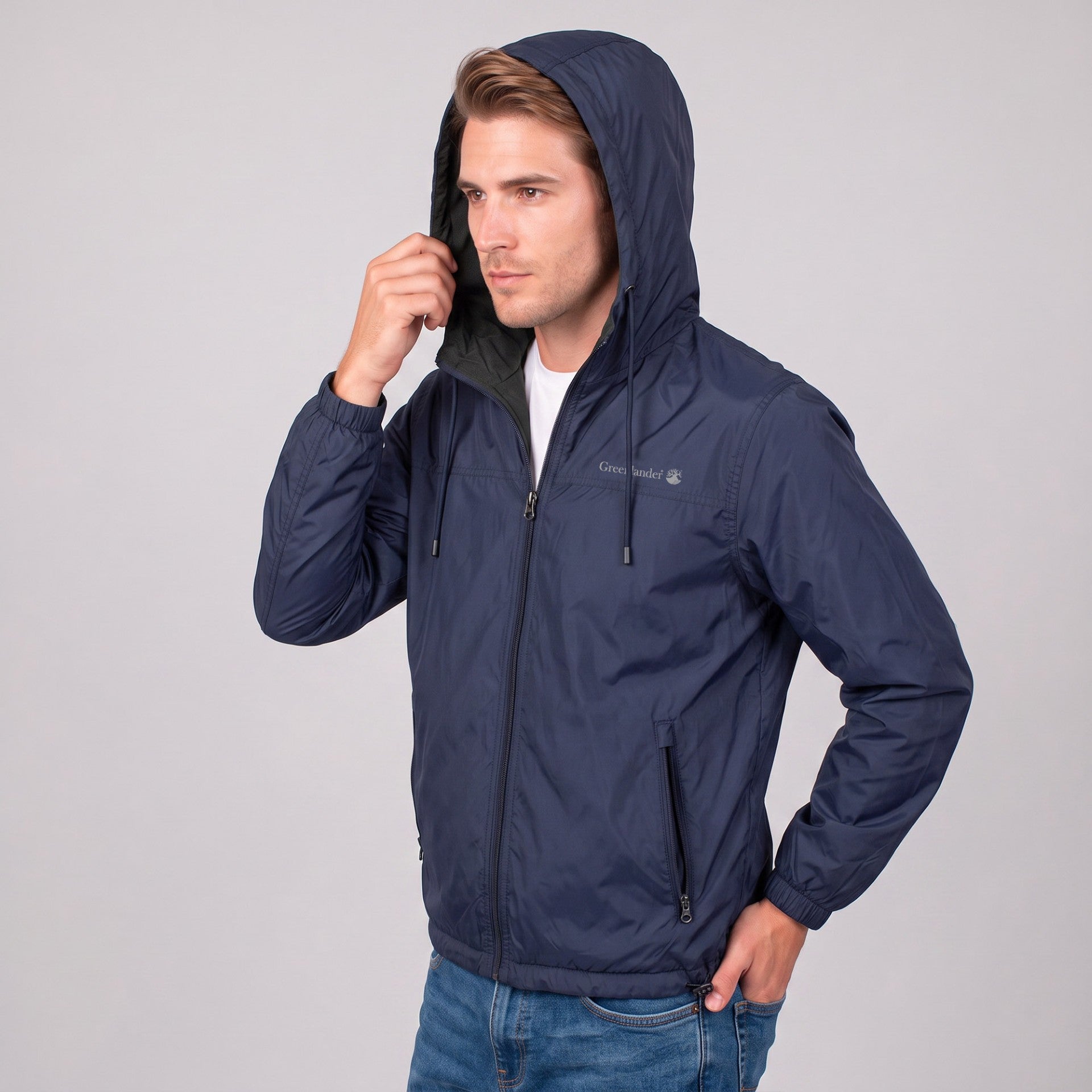 Chamarra Doble Vista para Hombre con Bolsillos y Cierre | Greenlander