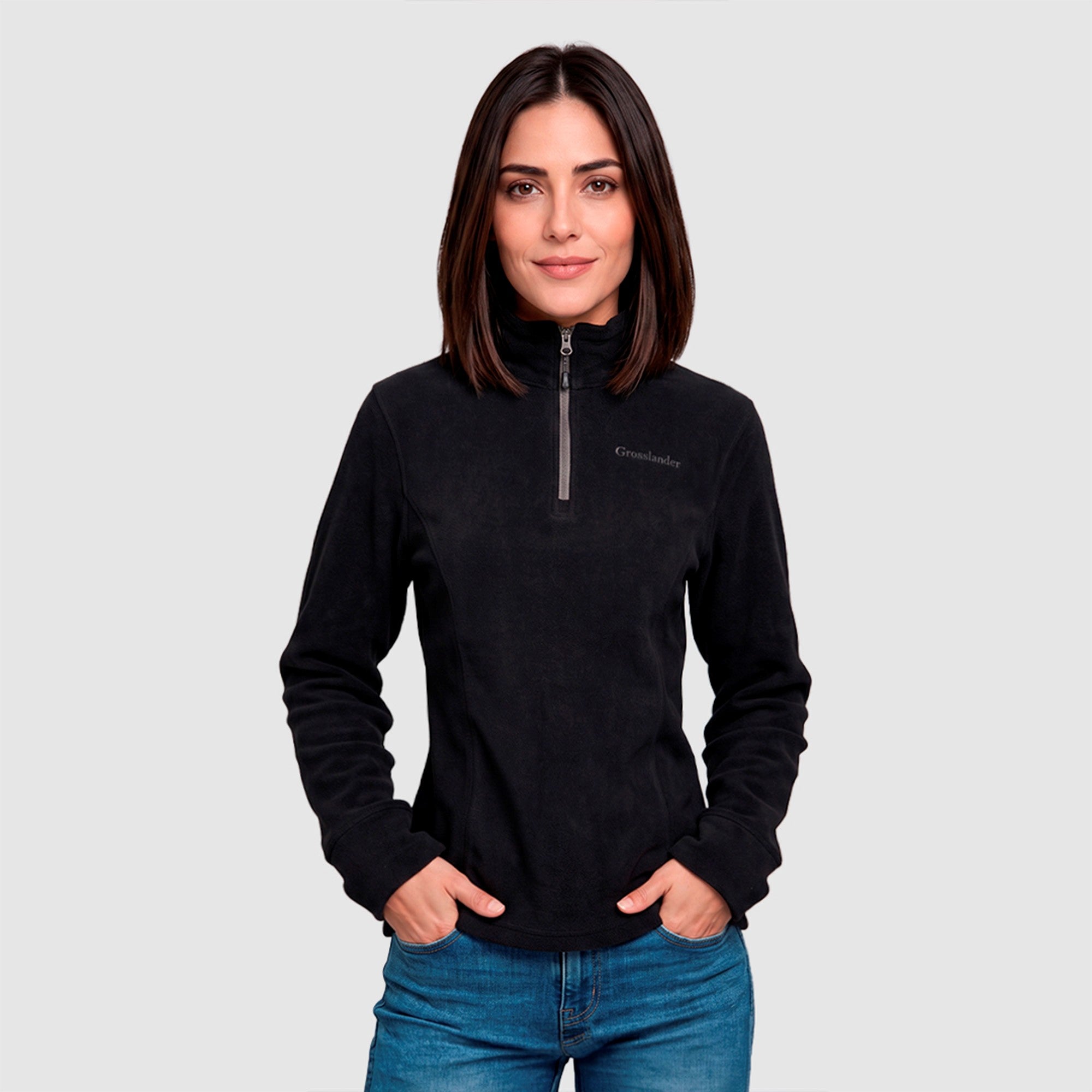 Sudadera Polar Fleece para Mujer con Cuello Alto y Medio Cierre | Greenlander