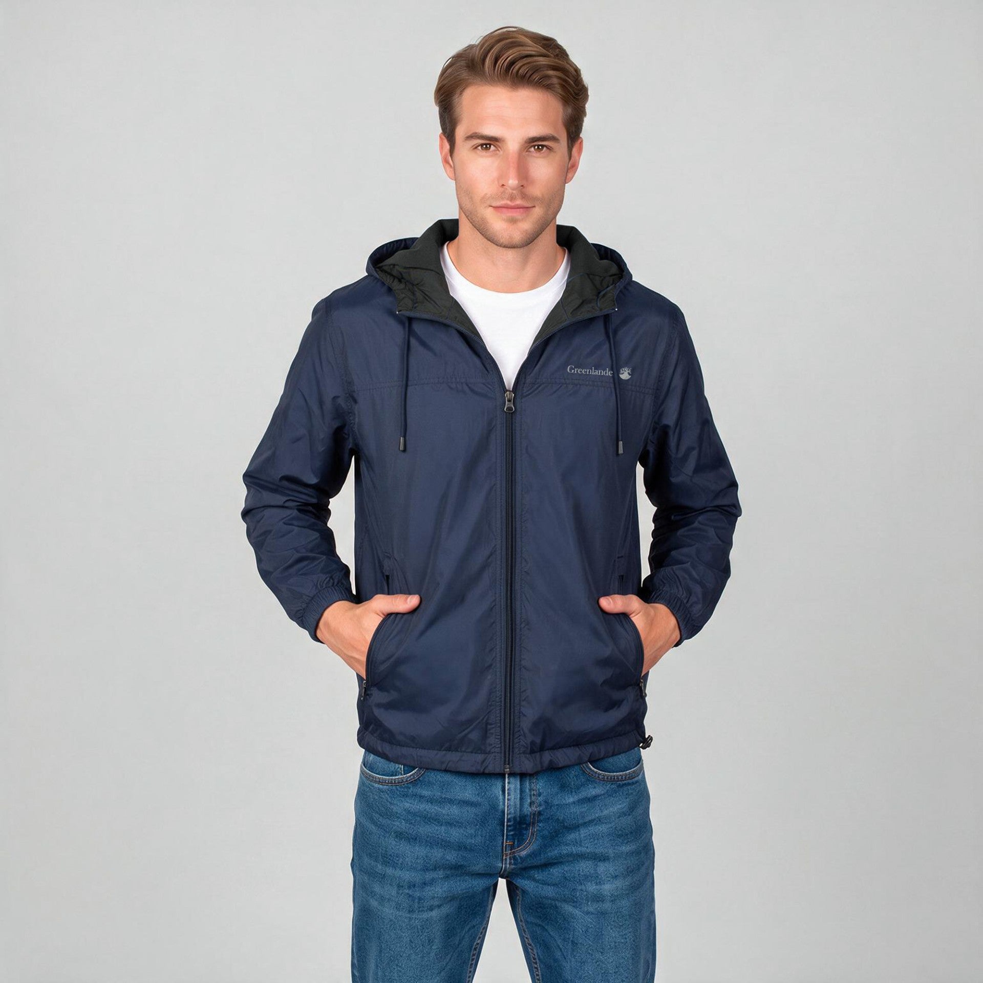 Chamarra Doble Vista para Hombre con Bolsillos y Cierre | Greenlander