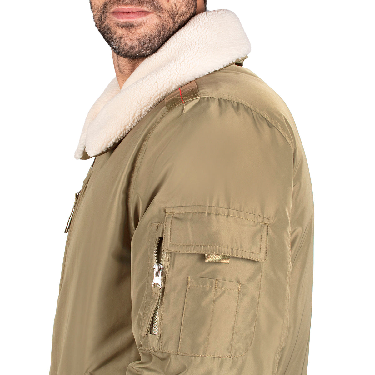 Chamarra Bomber para Hombre con Cuello Desmontable y Bolsillos | Greenlander