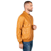 Chamarra Bomber para Hombre con Acabado Tipo Piel y Cierre Frontal | Greenlander