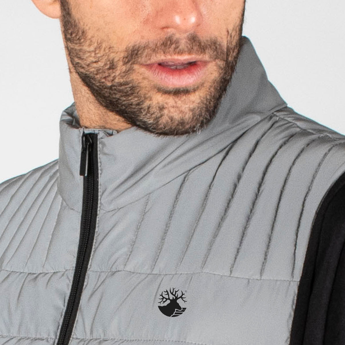 Chaleco Acolchado para Hombre con Cierre, Bolsillos y Detalles Reflectantes | Greenlander