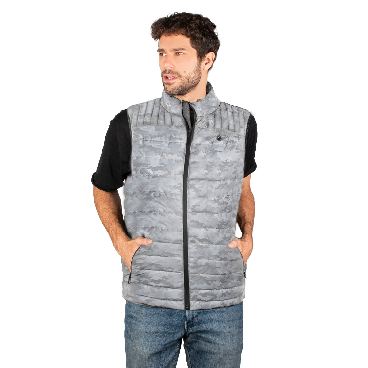 Chaleco Acolchado para Hombre con Cierre, Bolsillos y Detalles Reflectantes | Greenlander