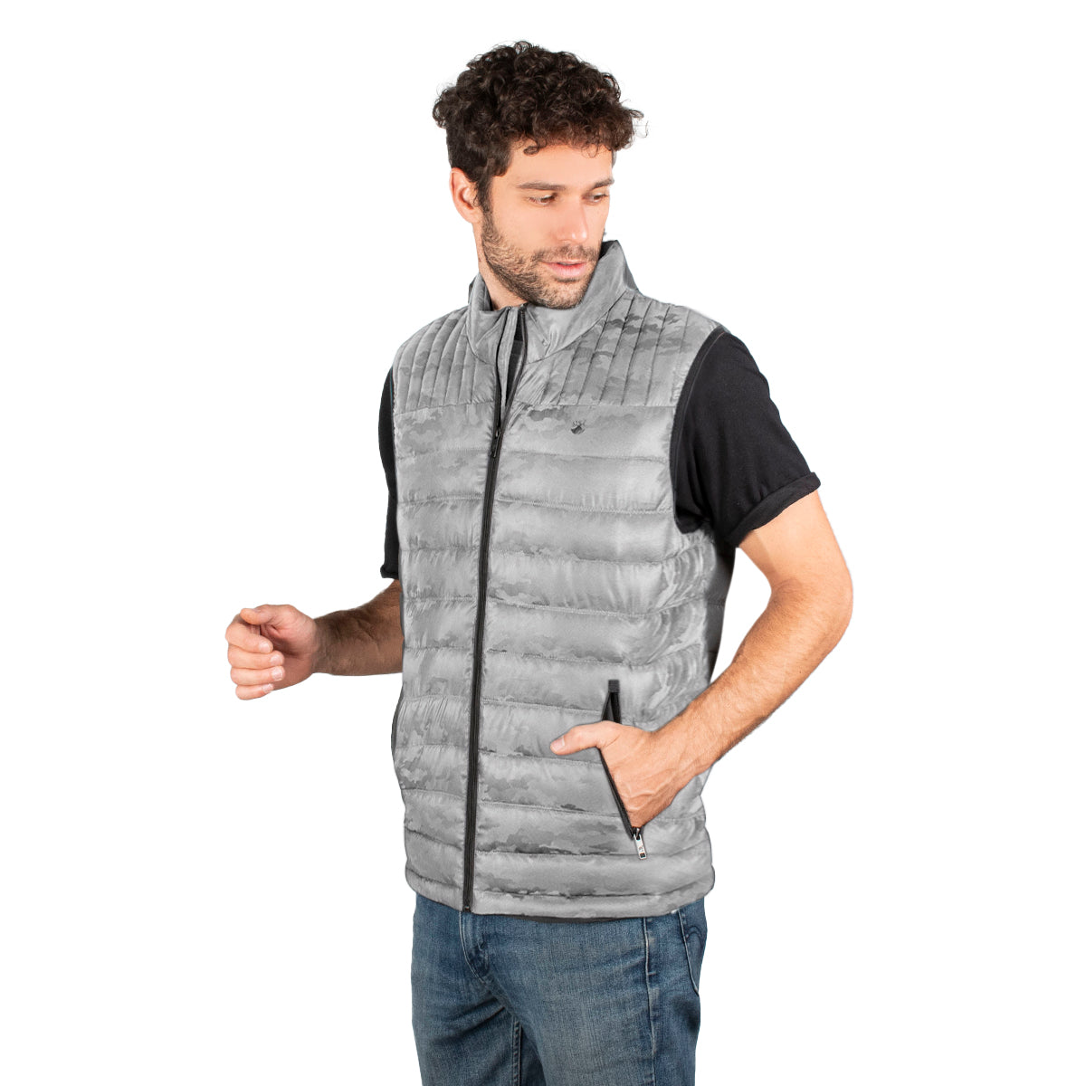 Chaleco Acolchado para Hombre con Cierre, Bolsillos y Detalles Reflectantes | Greenlander