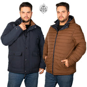 Chamarra Reversible con Capucha Desmontable Greenlander Hombre Plus Size