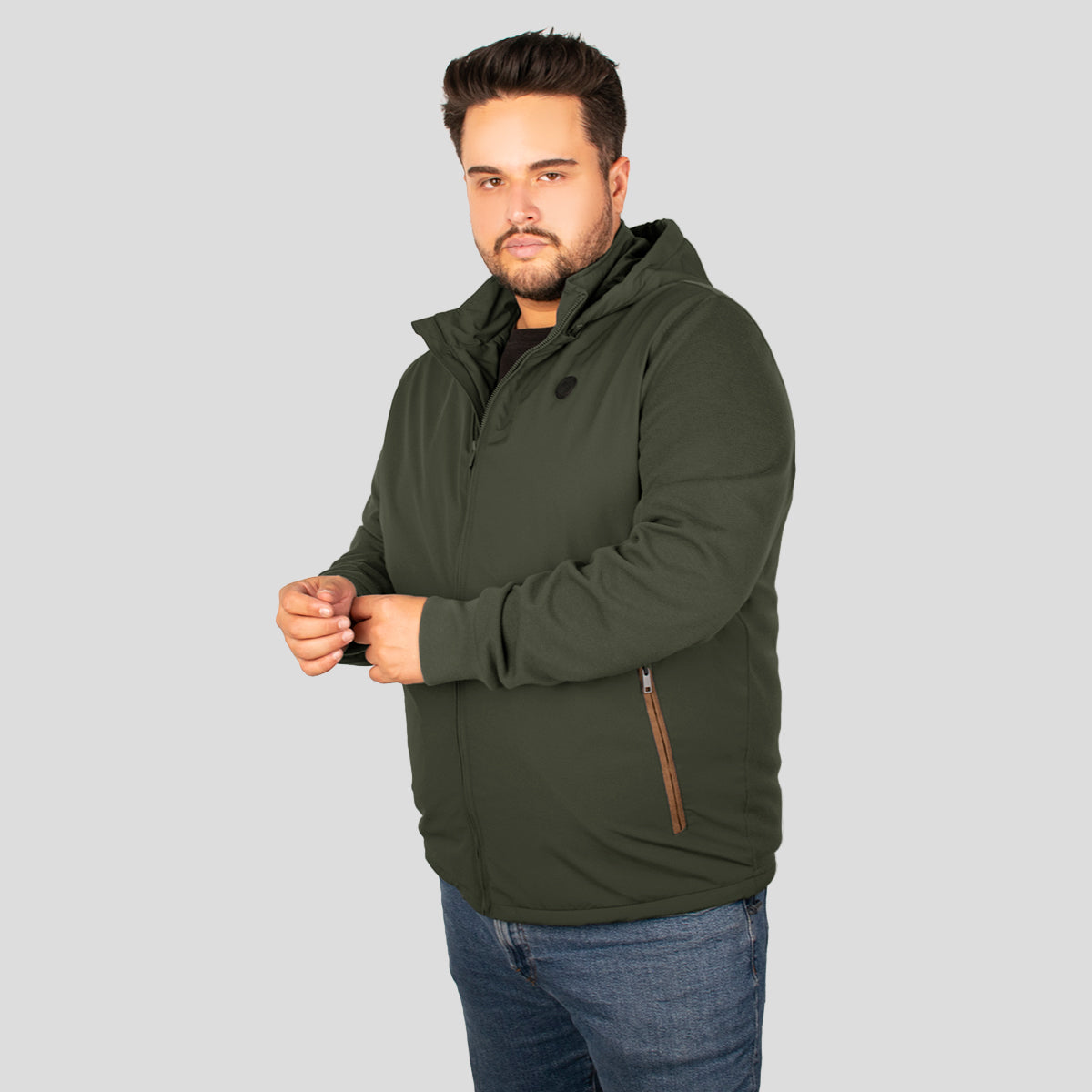 Chamarra con capucha desmontable y bolsillos para hombre Greenlander