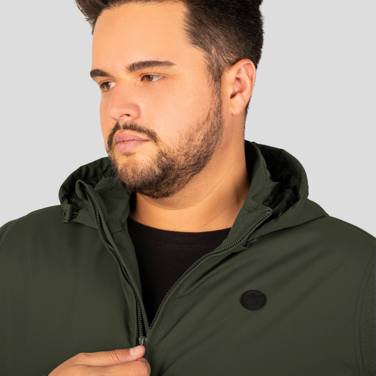 Chamarra con capucha desmontable y bolsillos para hombre Greenlander