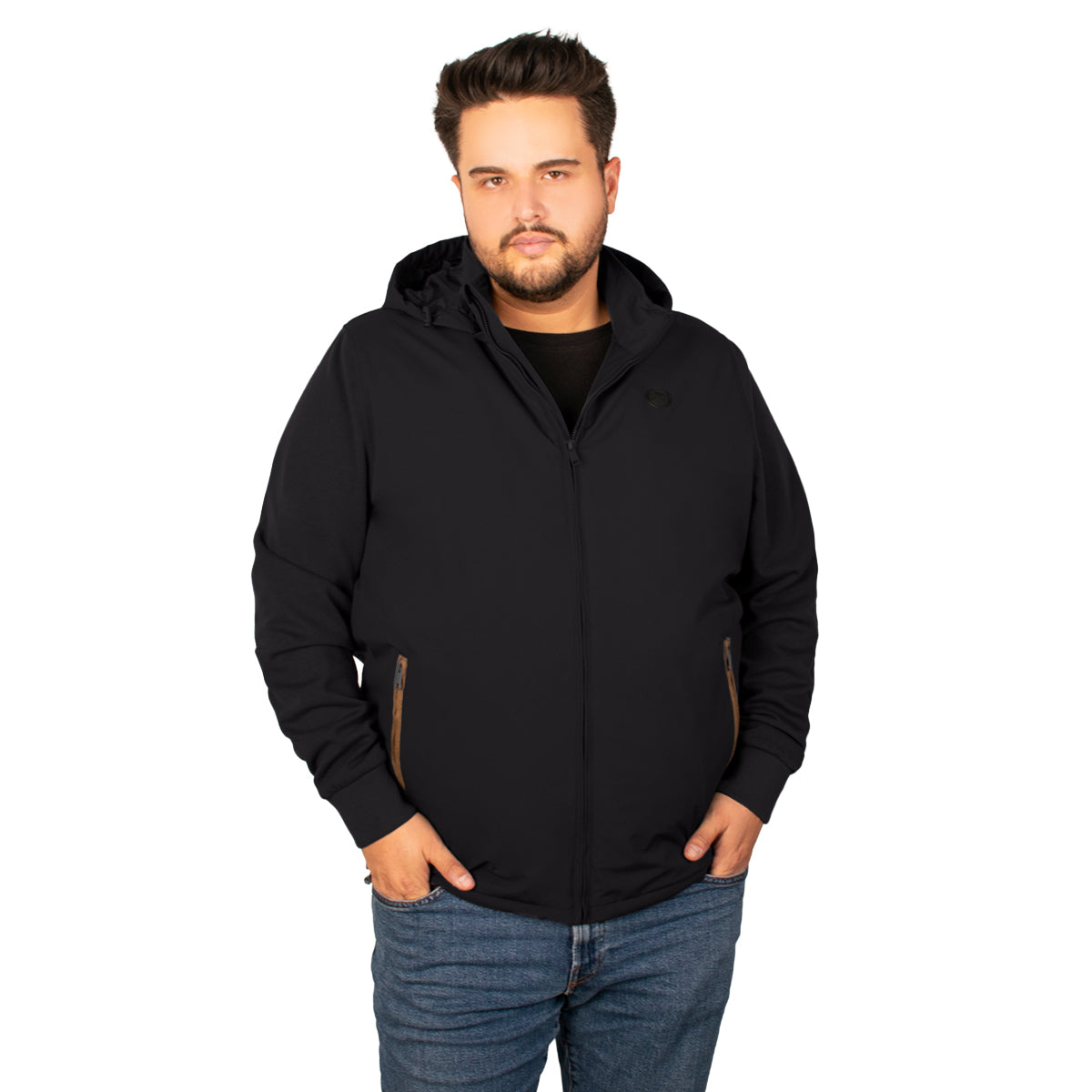 Chamarra con capucha desmontable y bolsillos para hombre Greenlander