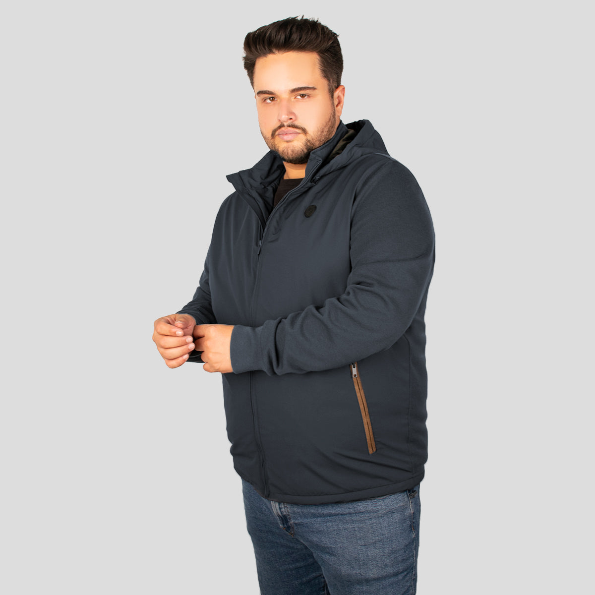 Chamarra con capucha desmontable y bolsillos para hombre Greenlander