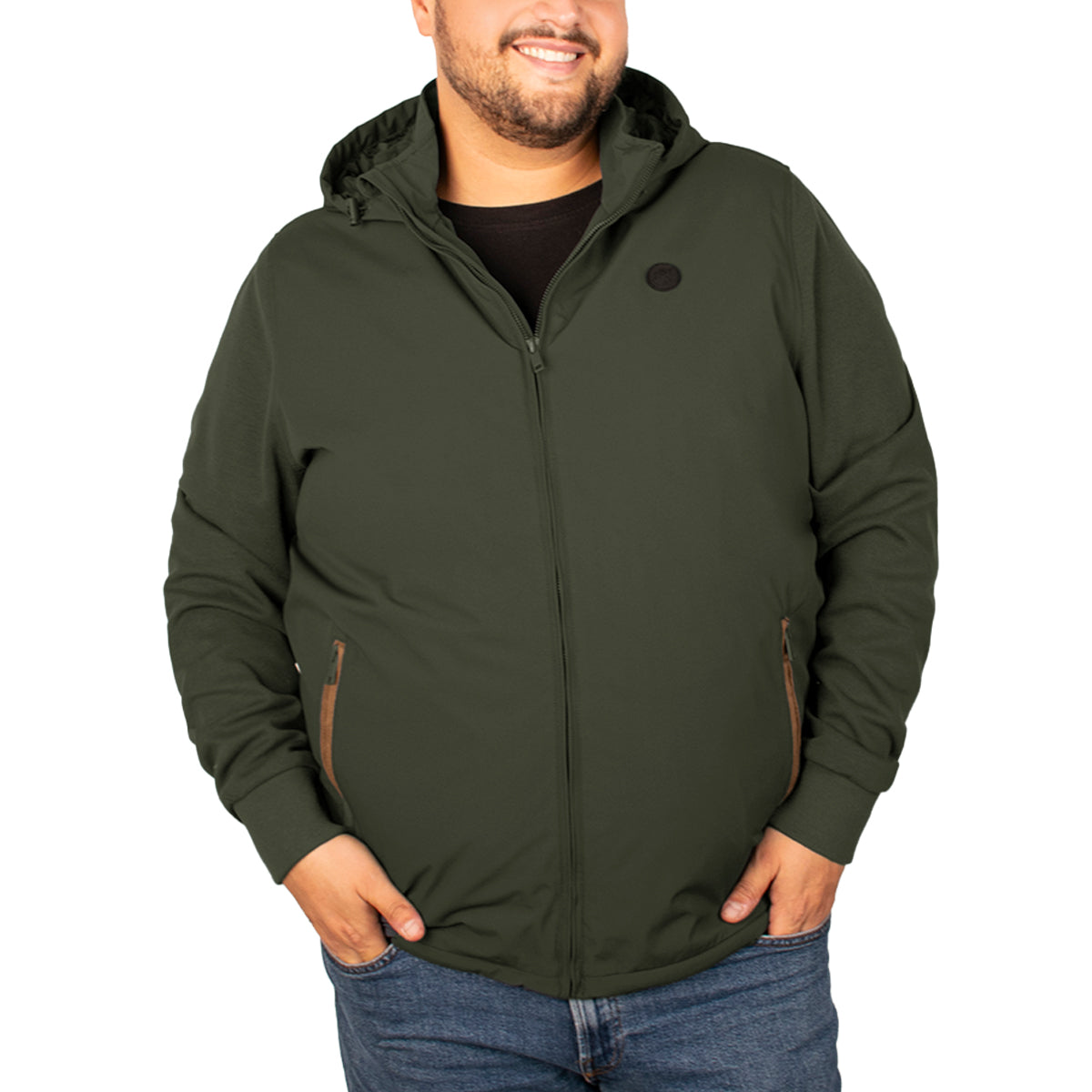 Chamarra con capucha desmontable y bolsillos para hombre Greenlander