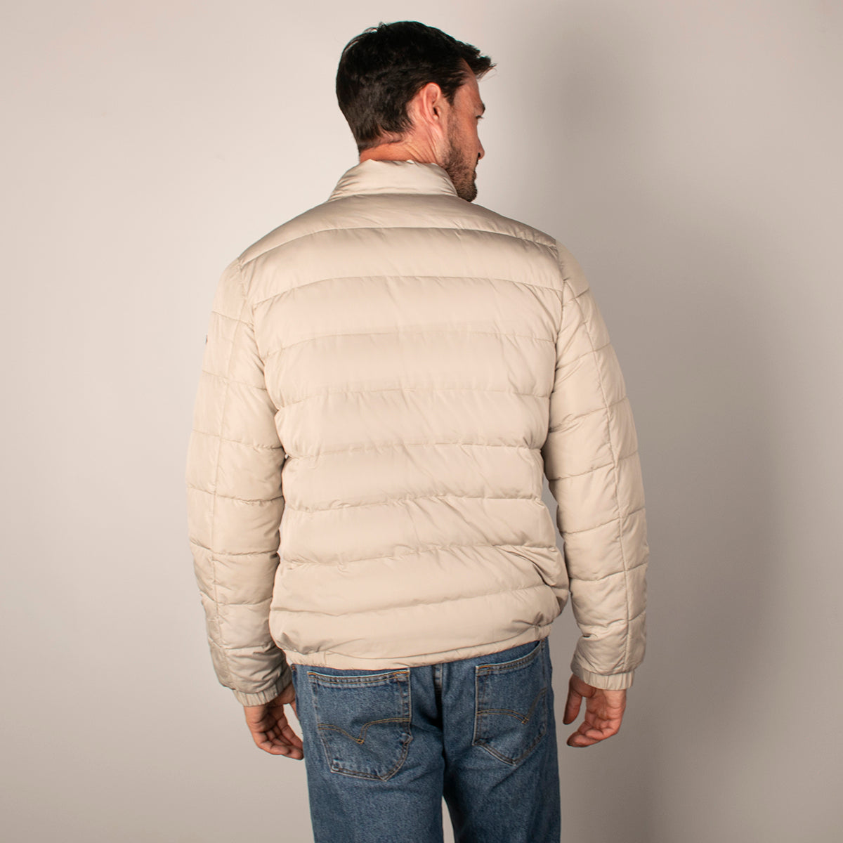 Chamarra Para hombre Capitonada Cuello Mao