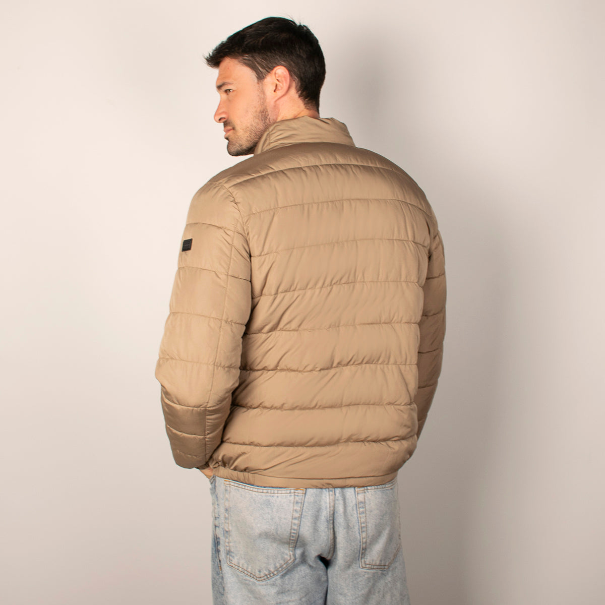 Chamarra Para hombre Capitonada Cuello Mao