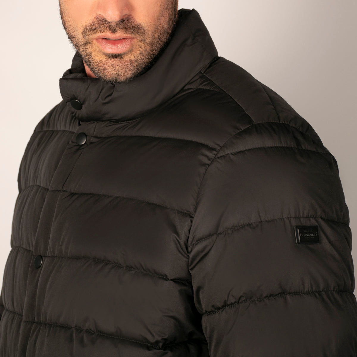 Chamarra Para hombre Capitonada Cuello Mao