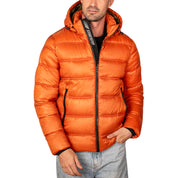 Chamarra Para Hombre Capitonada Con Gorro Desmontable