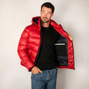 Chamarra Para Hombre Capitonada Con Gorro Desmontable