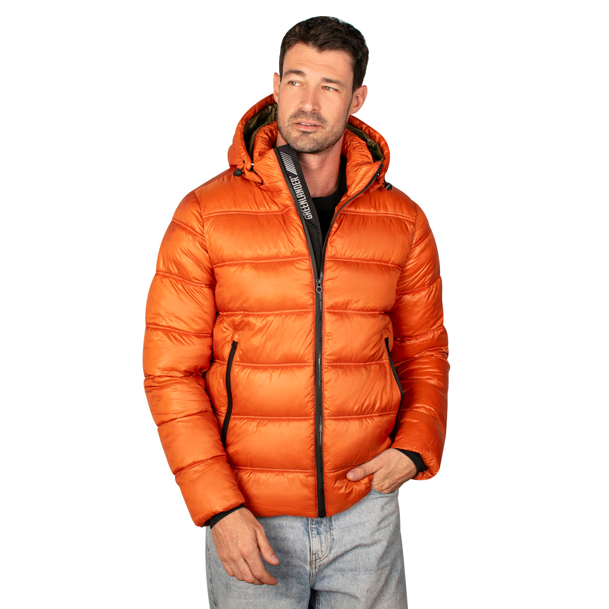 Chamarra Para Hombre Capitonada Con Gorro Desmontable