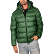 Chamarra Para Hombre Capitonada Con Gorro Desmontable