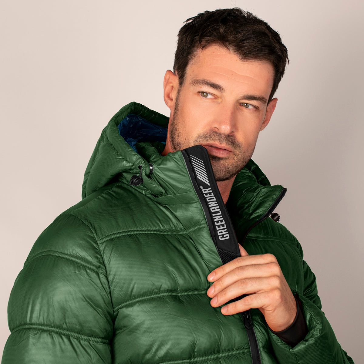 Chamarra Para Hombre Capitonada Con Gorro Desmontable