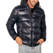 Chamarra Para Hombre Capitonada Con Gorro Desmontable