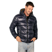 Chamarra Para Hombre Capitonada Con Gorro Desmontable