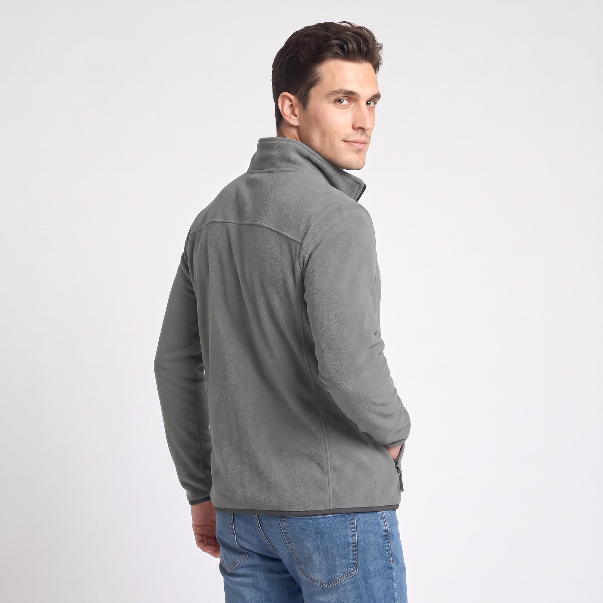 Sudadera Fleece para Hombre con Cierre Completo, Cuello Alto y Bolsillos | Greenlander