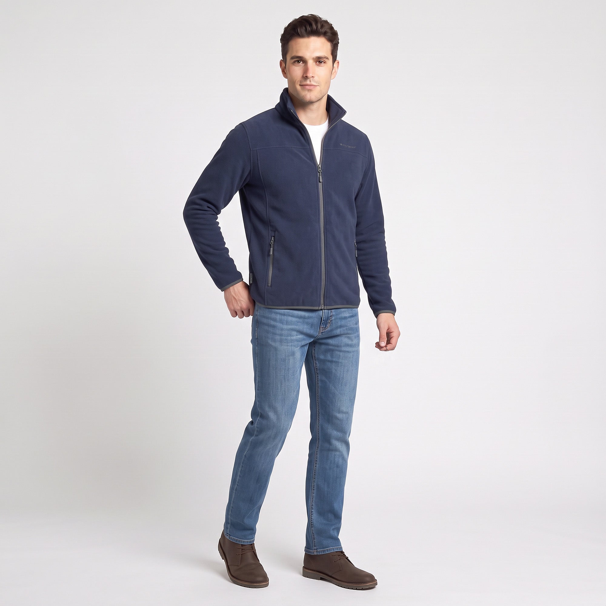 Sudadera Fleece para Hombre con Cierre Completo, Cuello Alto y Bolsillos | Greenlander