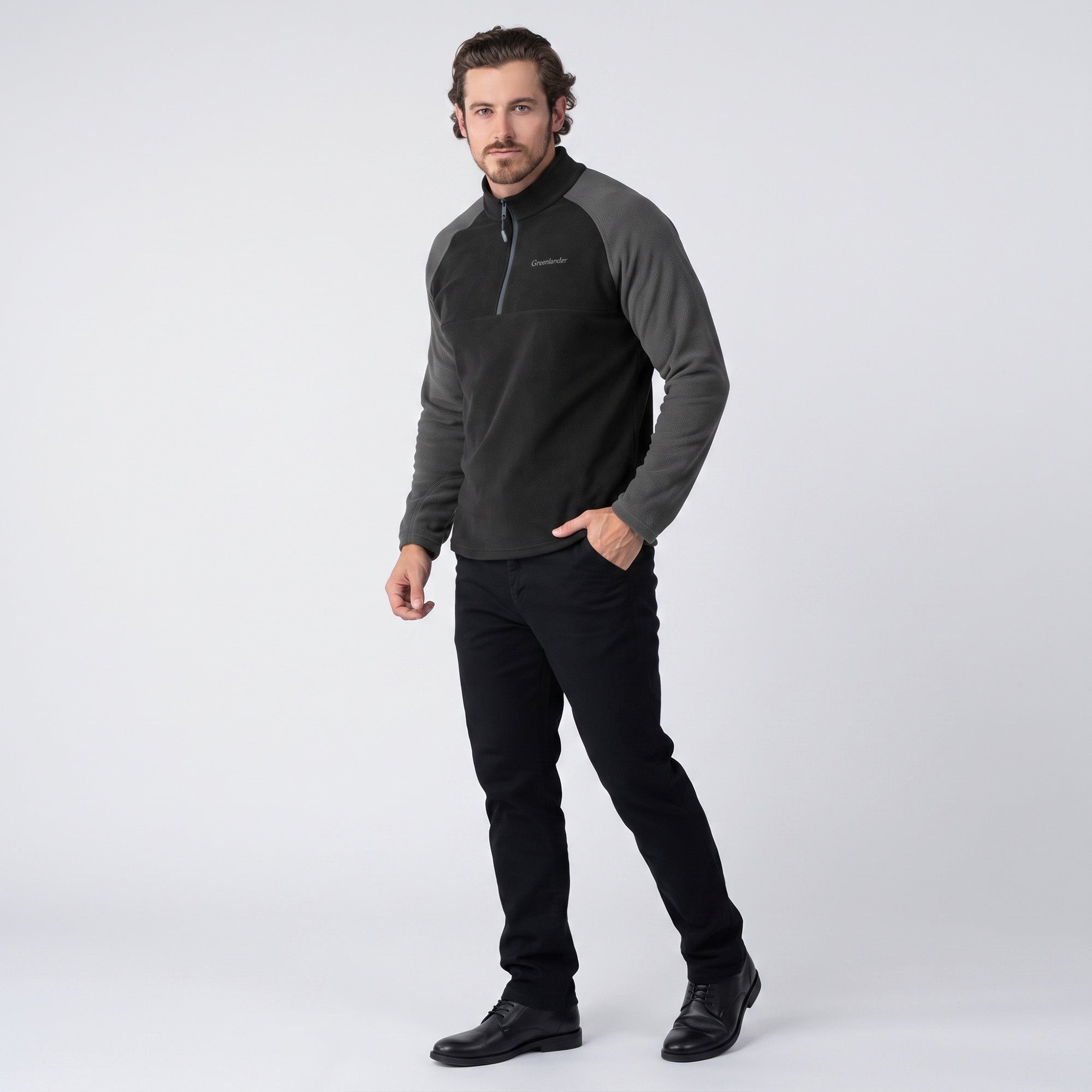 Sudadera Fleece para Hombre con Medio Cierre y Cuello Alto | Greenlander