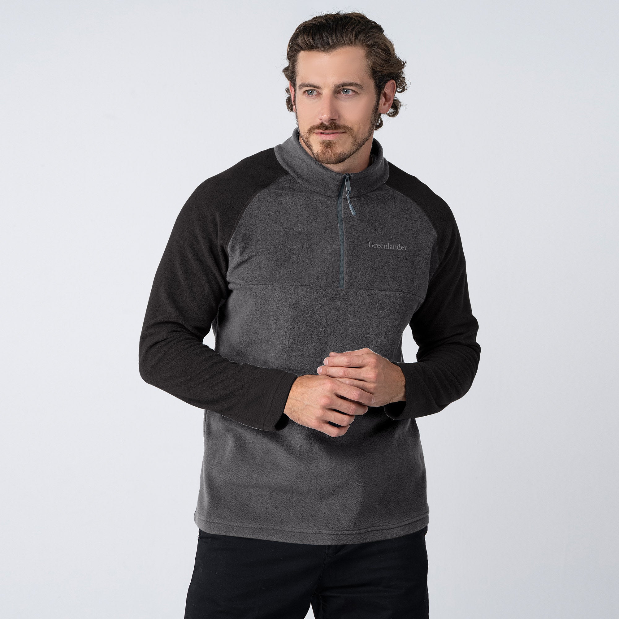Sudadera Fleece para Hombre con Medio Cierre y Cuello Alto | Greenlander
