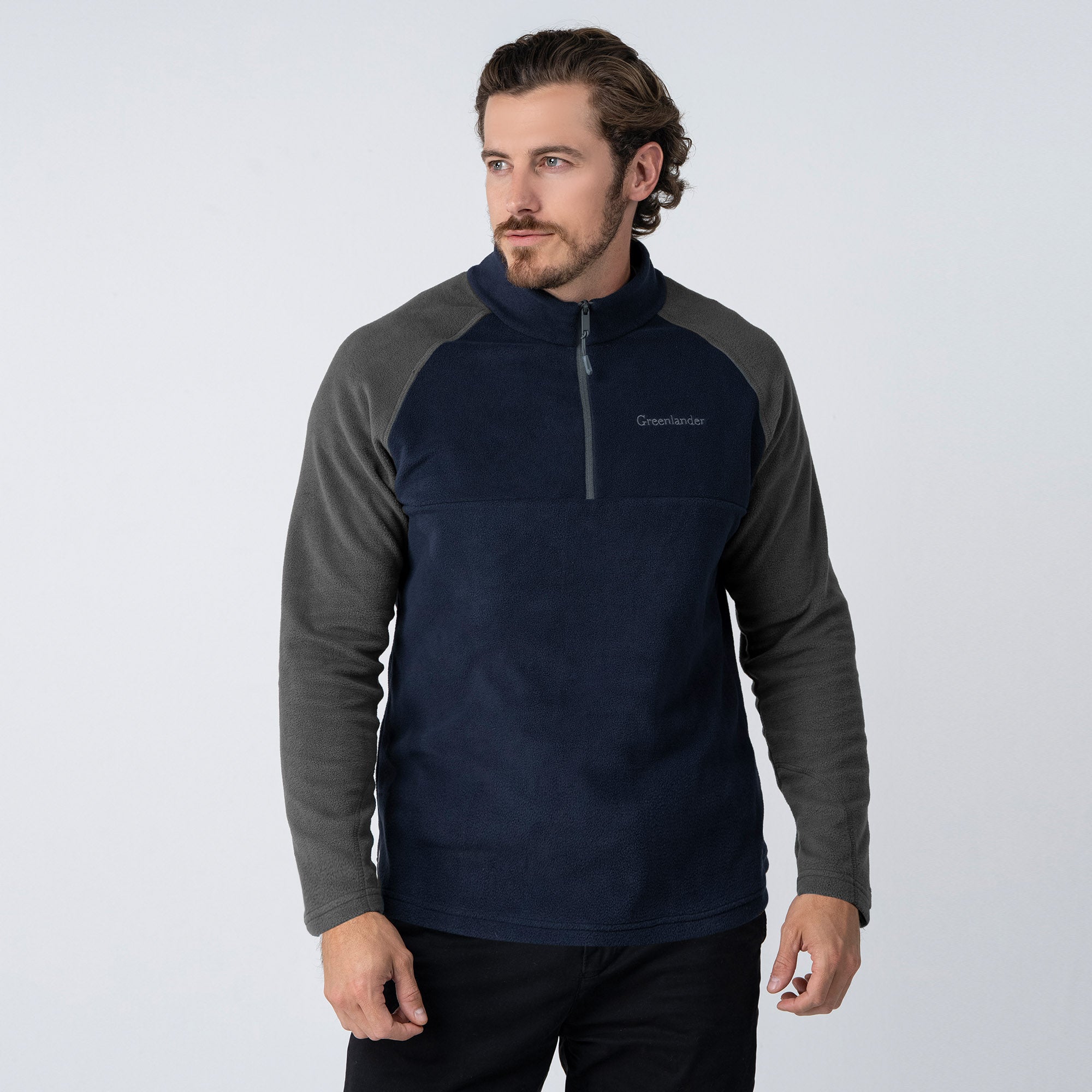 Sudadera Fleece para Hombre con Medio Cierre y Cuello Alto | Greenlander